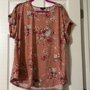 Mauve floral blouse